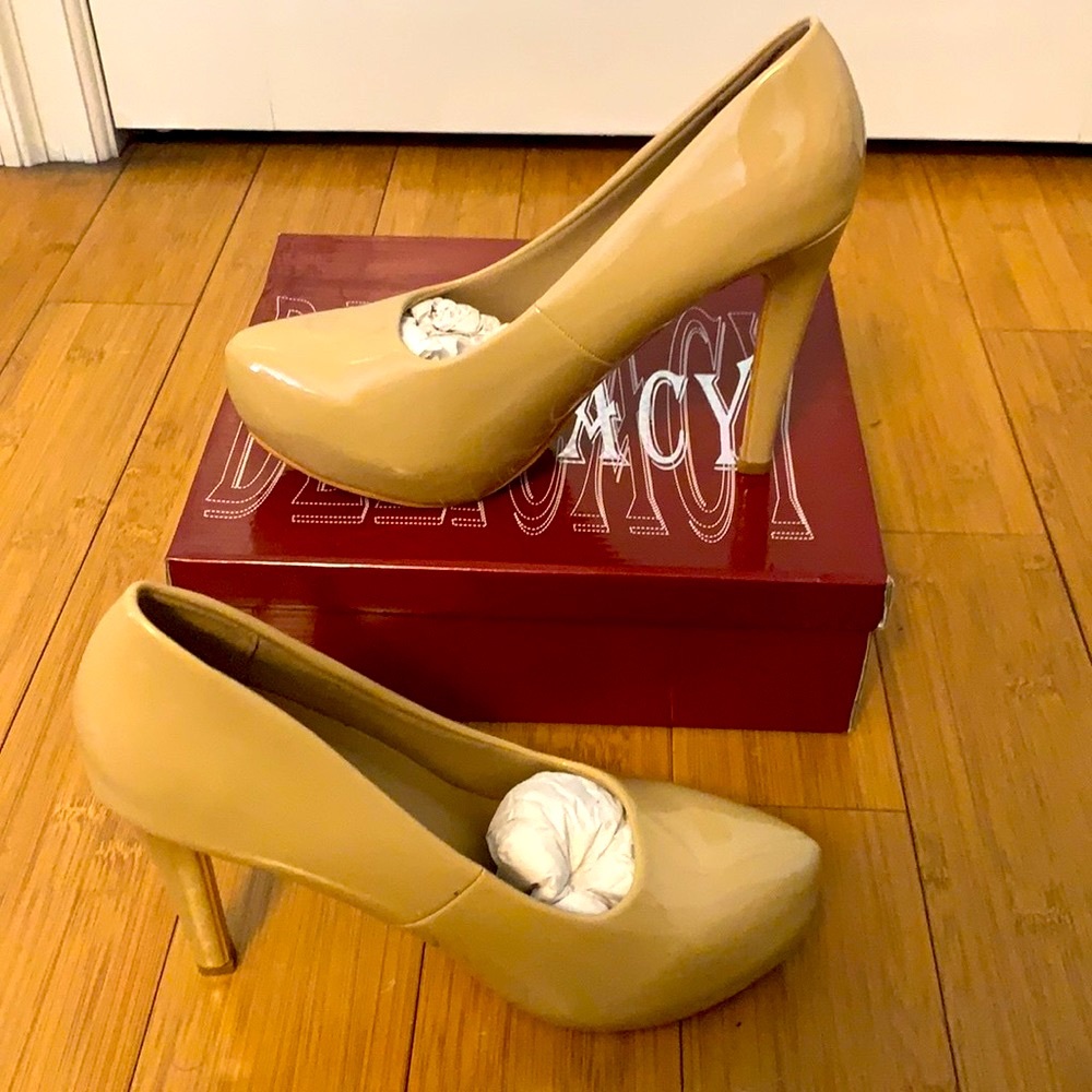 Nude Patent Leather Heels